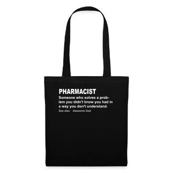 Funniest Pharmacist T-Shirt - Stoffbeutel - Schwarz - Vorne
