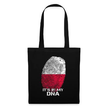 Polen ist in meiner DNA - Stoffbeutel - Schwarz - Vorne