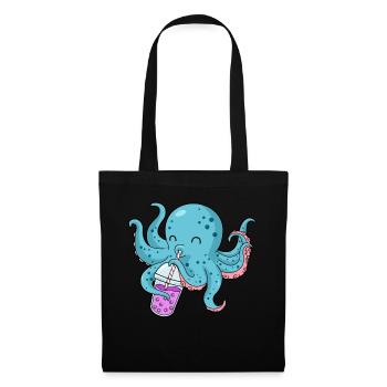 Pieuvre Bubble Tea Cadeau Boba Tea Bubble Tea - Sac en tissu - noir - Devant