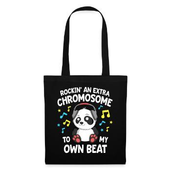 Down Syndrome Shirts Kids T21 Rockin' An Extra - Tote Bag - black - Front