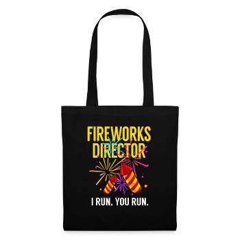 Fireworks Pyrotechnician Cracker Rocket - Tote Bag - black - Front