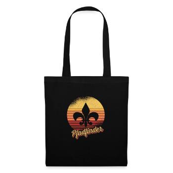 Pfadfinder Retro Lilie für Scout - Stoffbeutel - Schwarz - Vorne