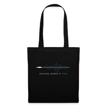 Analog old retro music is fun - Tote Bag - black - Front