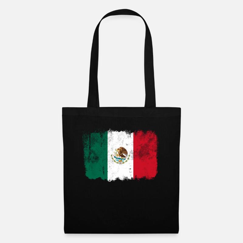 Mexiko Flagge - Stoffbeutel - Schwarz