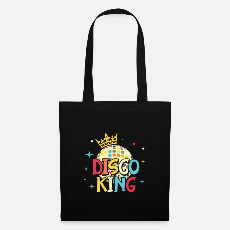 Disco King Dancing Party Vintage Retro 80er 90er - Stoffbeutel - Schwarz