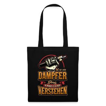 Vape Dampfer E Zigarette Spruch Vaping Geschenk - Stoffbeutel - Schwarz - Vorne