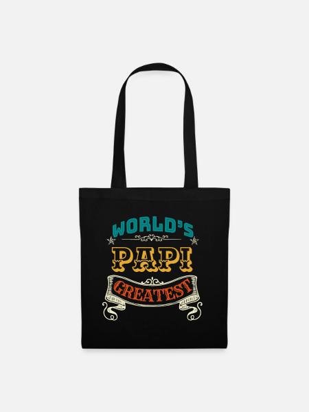 WORLDS GREATEST PAPI - Stoffbeutel - Schwarz