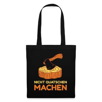 nicht quatschen machen Damen Macher Mechatroniker - Stoffbeutel - Schwarz - Vorne