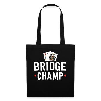 Drôle bridge chemise pour hommes cadeau pour bridge card - Sac en tissu - noir - Devant