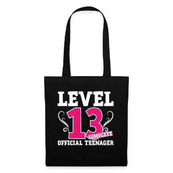 13th birthday 13 years teenager gift girl - Tote Bag - black - Front