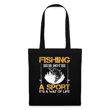 Fishing funny angler saying - Tote Bag - black - Front