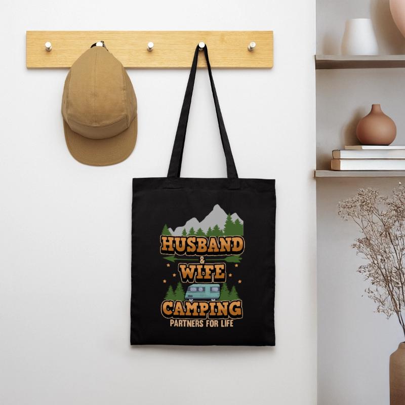Camping Ehemann Ehefrau Spruch Zelten Geschenk Stoffbeutel