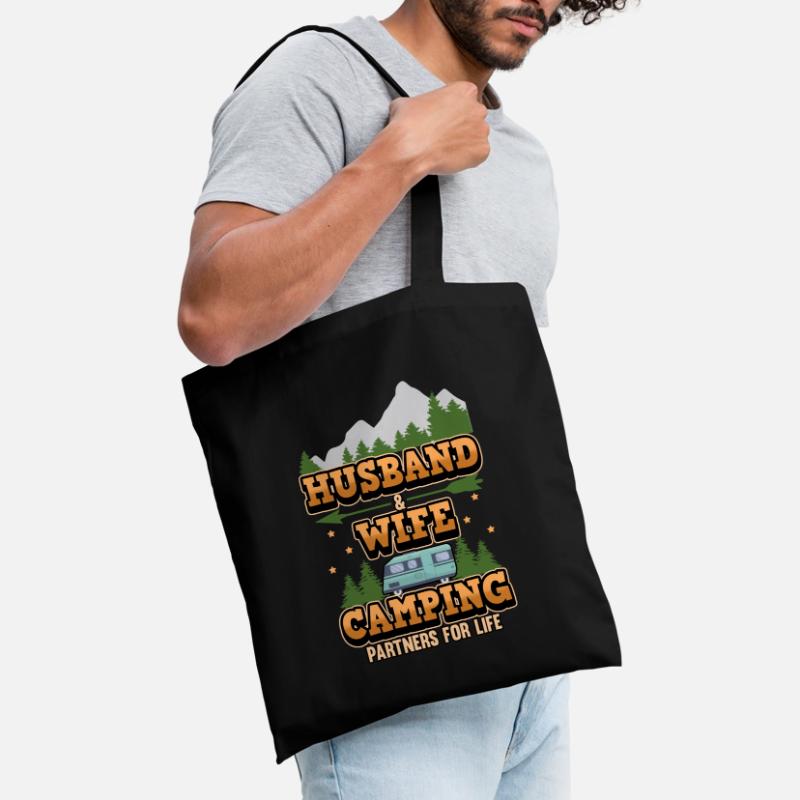 Camping Ehemann Ehefrau Spruch Zelten Geschenk Stoffbeutel