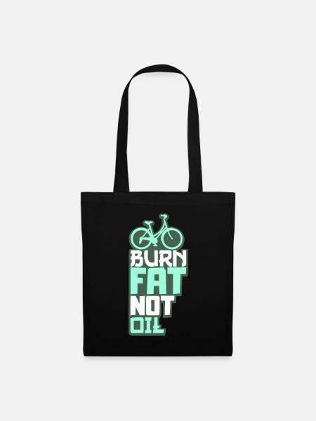 Fahrrad Umweltschutz Klimaschutz - Stoffbeutel - Schwarz