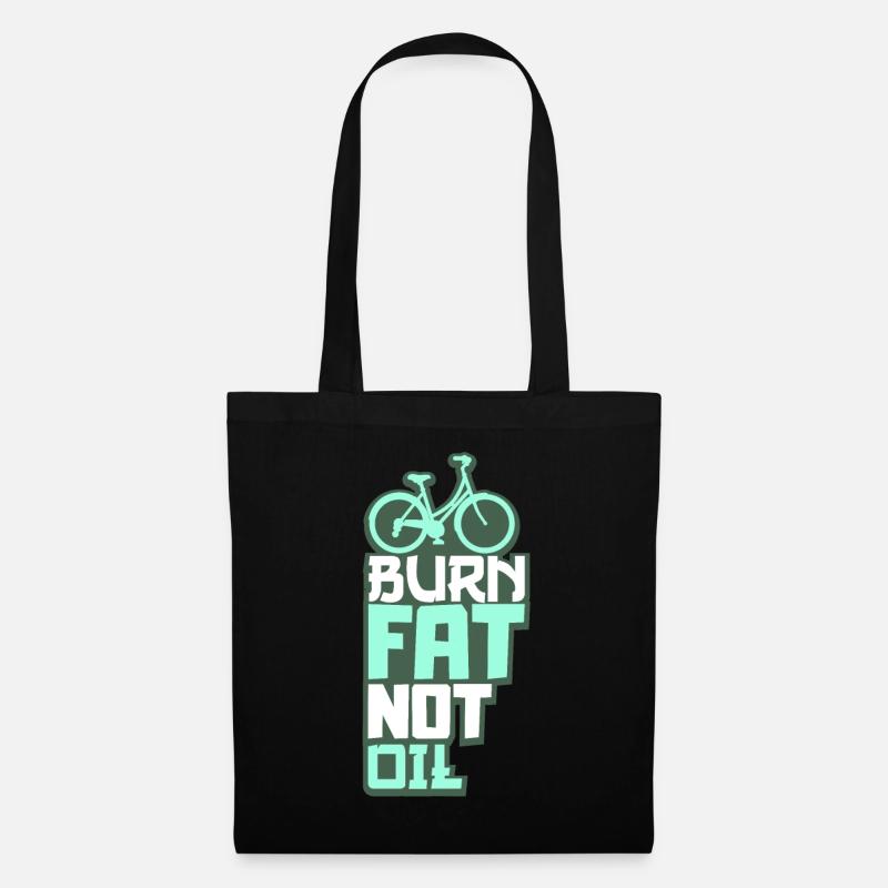 Fahrrad Umweltschutz Klimaschutz - Stoffbeutel - Schwarz