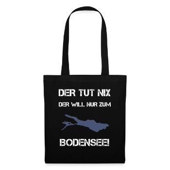 Der Tut Nix Der Will Zum Bodensee See Konstanz - Stoffbeutel - Schwarz - Vorne