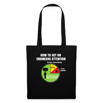 How To Get An Engineers Attention - Tote Bag - black - Front