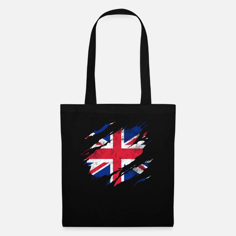 Britische Flagge - Stoffbeutel - Schwarz