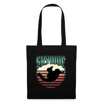Cadeau drôle de parachute de parapente - Sac en tissu - noir - Devant