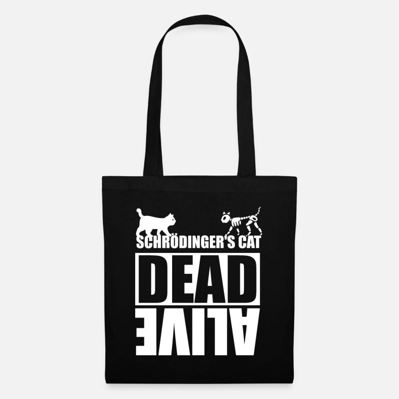 Schrödinger cat dead or alive - Tote Bag - black