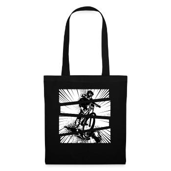 Vélo sport VTT tout-terrain split - Sac en tissu - noir - Devant