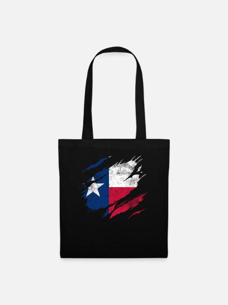 Texas Flagge - Stoffbeutel - Schwarz