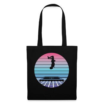 Trampoline Jump Jump Vaporwave Retro Gift - Tote Bag - black - Front