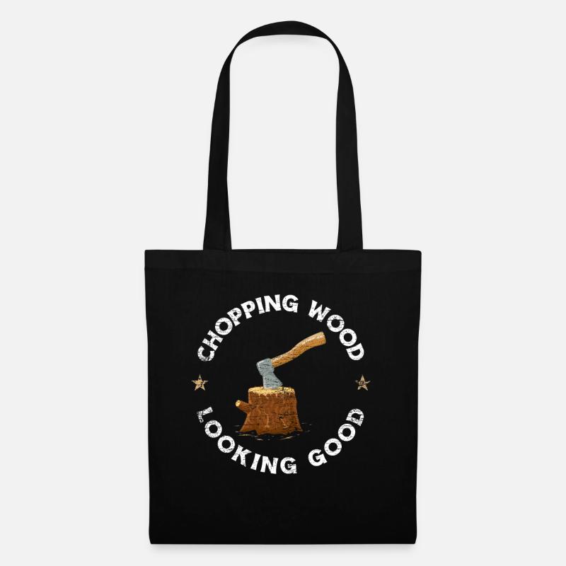 Bois de coupe de menuisier - Sac en tissu - noir