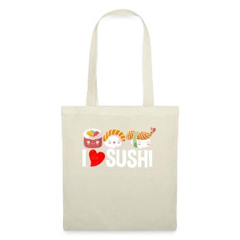 Coeur de sushi manger de la restauration rapide - Sac en tissu - nature - Devant