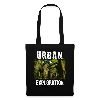 Urban Exploration Geschenk für Urbex Freunde - Stoffbeutel - Schwarz - Vorne