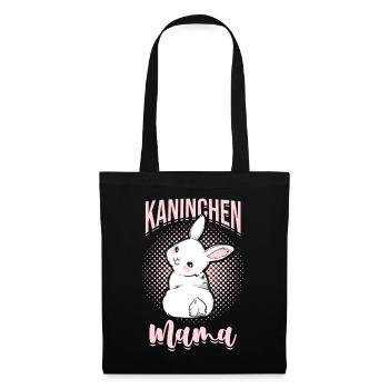Kaninchen Mama Hase Karnickel Mutter Lustige Sprüc - Stoffbeutel - Schwarz - Vorne