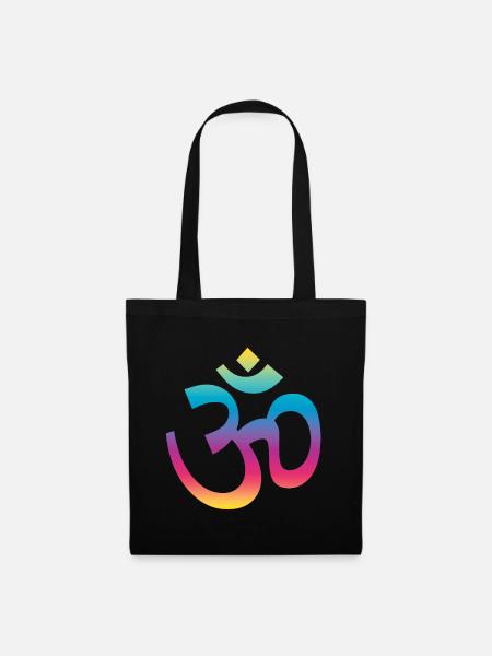Om Zeichen Spirituell Meditation Om Zeichen Damen - Stoffbeutel - Schwarz