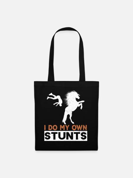 Pferde Pferd Reiten Pony Reitsport Reiter Geschenk - Stoffbeutel - Schwarz