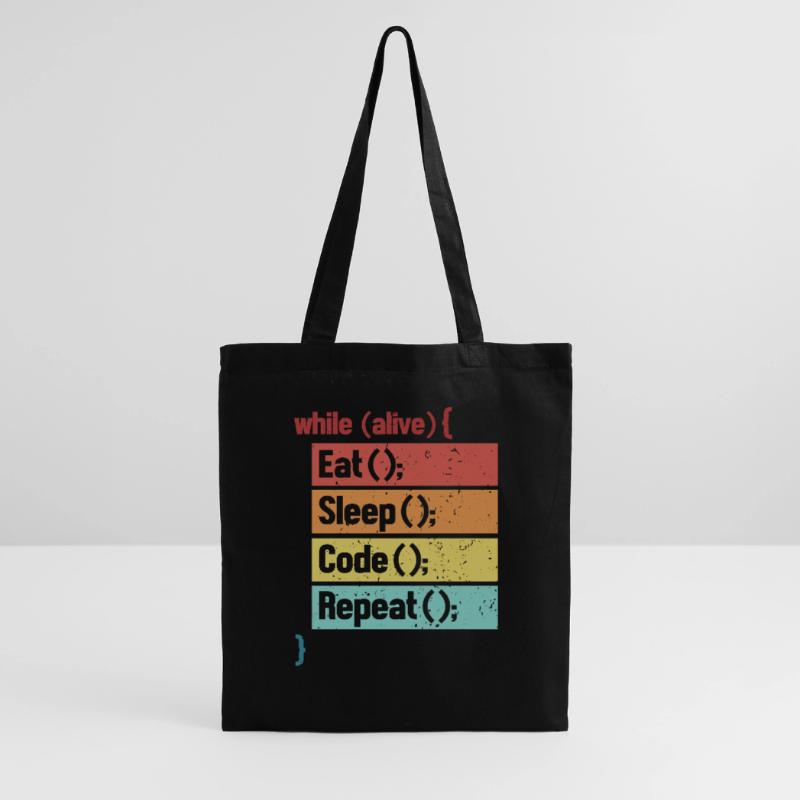 Eat Sleep Code Repeat Softwareingenieur Coder Stoffbeutel