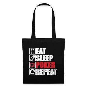 Poker Poker Chips Poker Case Ensemble de poker - Sac en tissu - noir - Devant