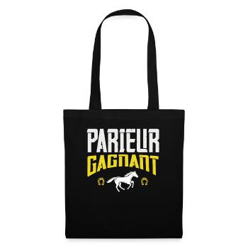 Parieur Gagnant Turfiste Et Joueur De PMU - Sac en tissu - noir - Devant