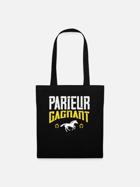 Parieur Gagnant Turfiste Et Joueur De PMU - Sac en tissu - noir
