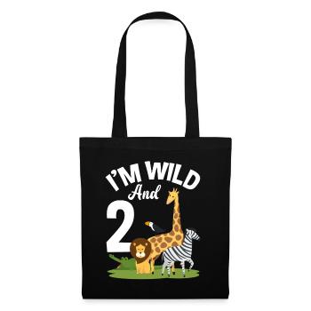 2ème anniversaire chemise Jungle Two - Sac en tissu - noir - Devant