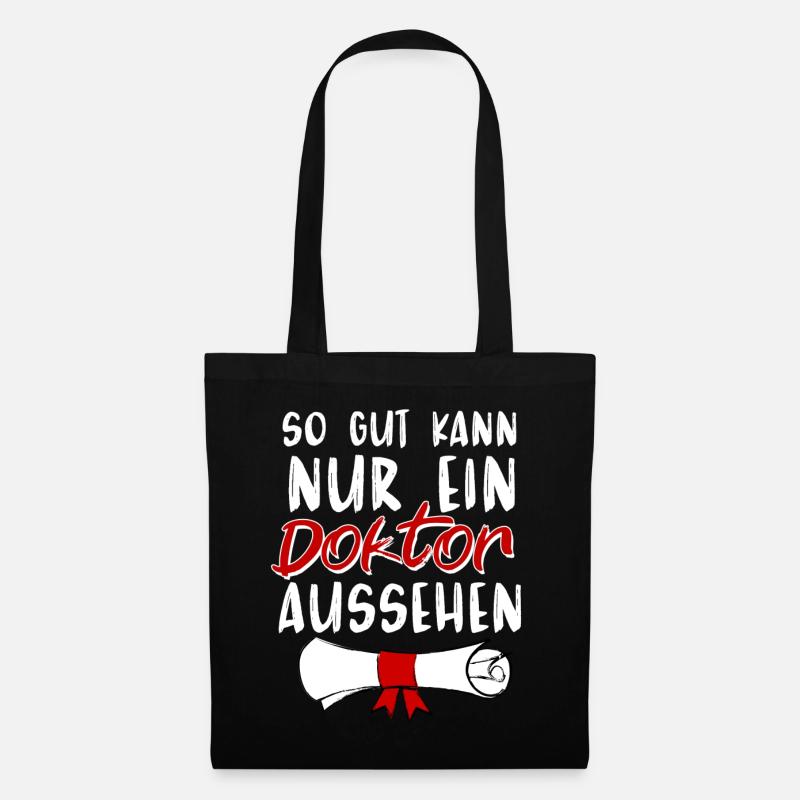 Geschenk zum Doktortitel - Stoffbeutel - Schwarz