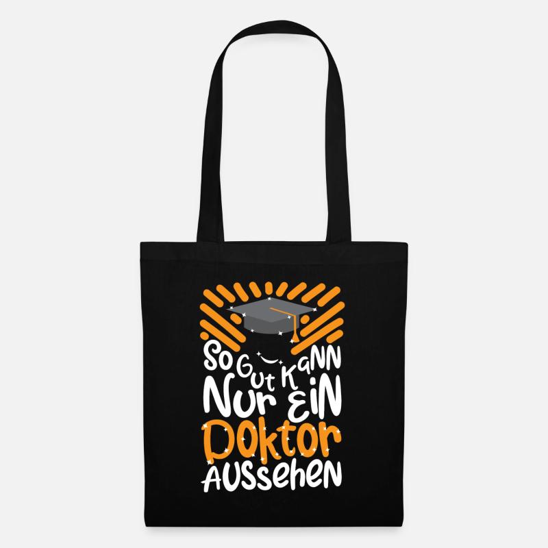 Geschenk zum Doktortitel - Stoffbeutel - Schwarz