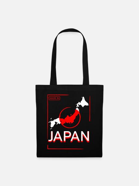 Japan japanisch japanische Flagge Geschenkidee - Stoffbeutel - Schwarz
