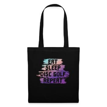 Eat Sleep Disc Golf Répéter - Sac en tissu - noir - Devant