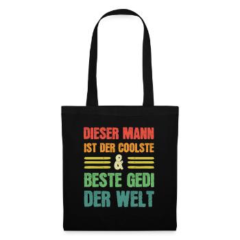 Dieser Mann ist der coolste beste Gedi der Welt - Stoffbeutel - Schwarz - Vorne