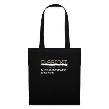 Klarinette - Stoffbeutel - Schwarz - Vorne
