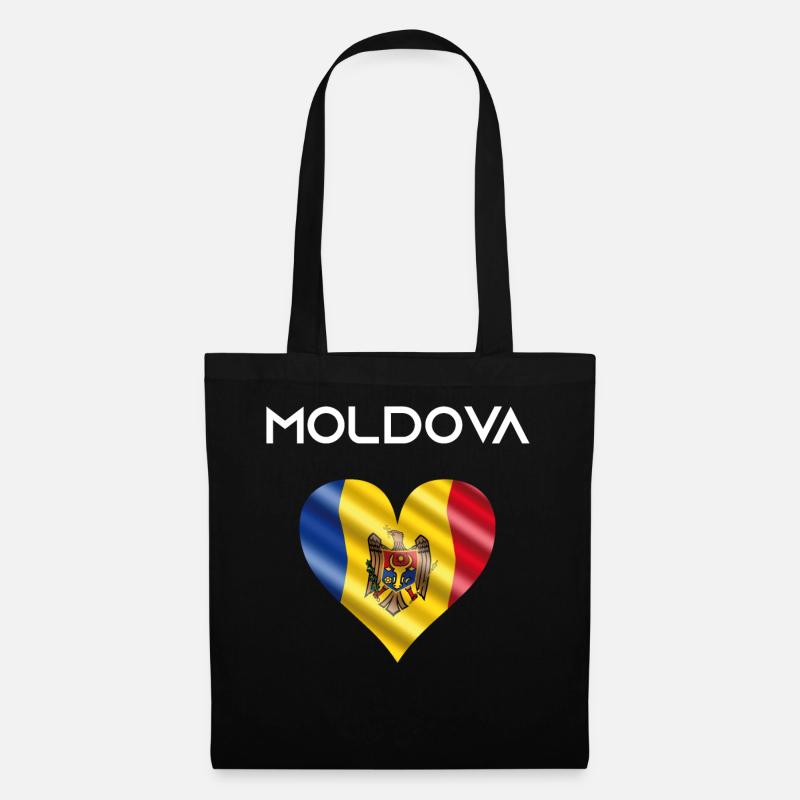 Moldavie Moldova drapeau drapeau Moldova - Sac en tissu - noir