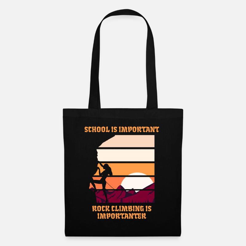 Funny rock climbing - Tote Bag - black