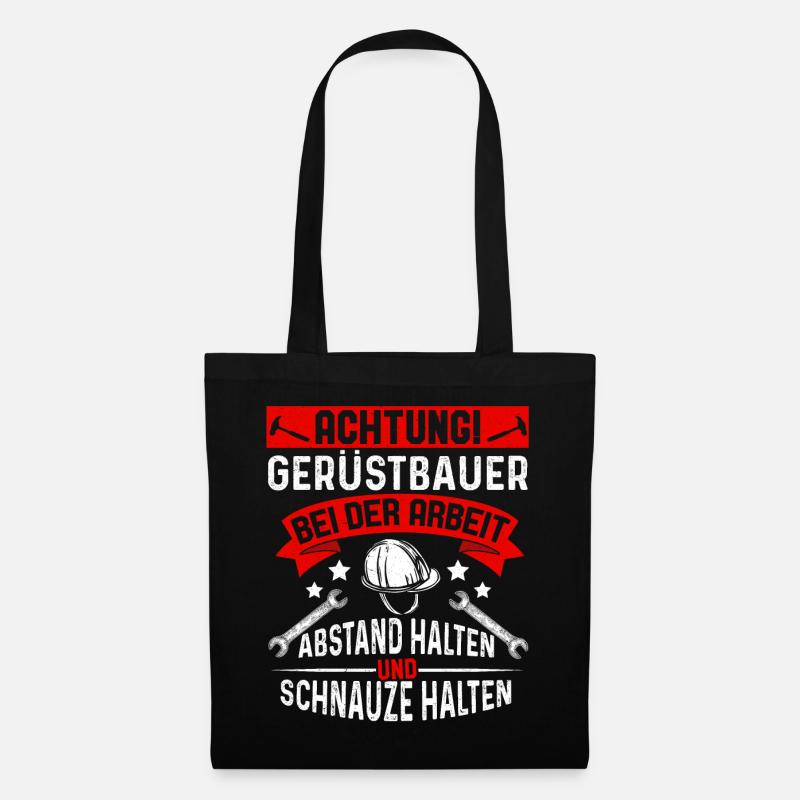 Gerüstbauer Gerüstbau Bauarbeit - Stoffbeutel - Schwarz