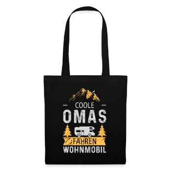 Oma Wohnmobil Wohnwagen Geschenk - Stoffbeutel - Schwarz - Vorne
