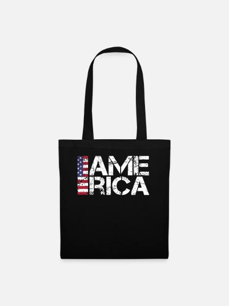 Amerika Fan - Stoffbeutel - Schwarz