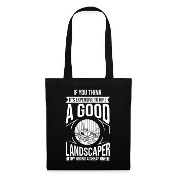 Rasenpflege Landschaftsgärtner Landschaftsbau - Stoffbeutel - Schwarz - Vorne